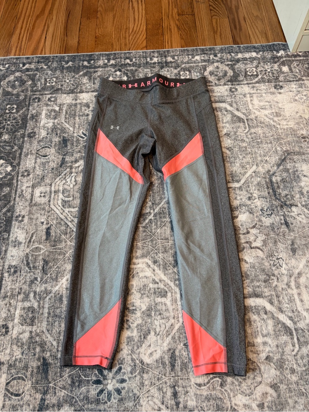 adidas Black Leggings with pink Accent Panels